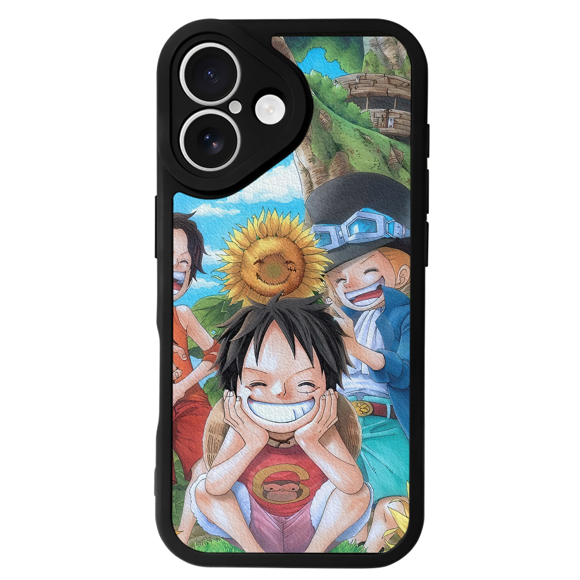 （画像用） ワンピース ONE PIECE 【iPhone 16シリーズ対応】シリコンスマホケース（レザー調） 材質：シリコン